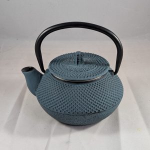 Blue Cast Iron Teapot