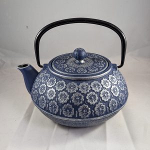 Blue Primula Cast Iron Teapot